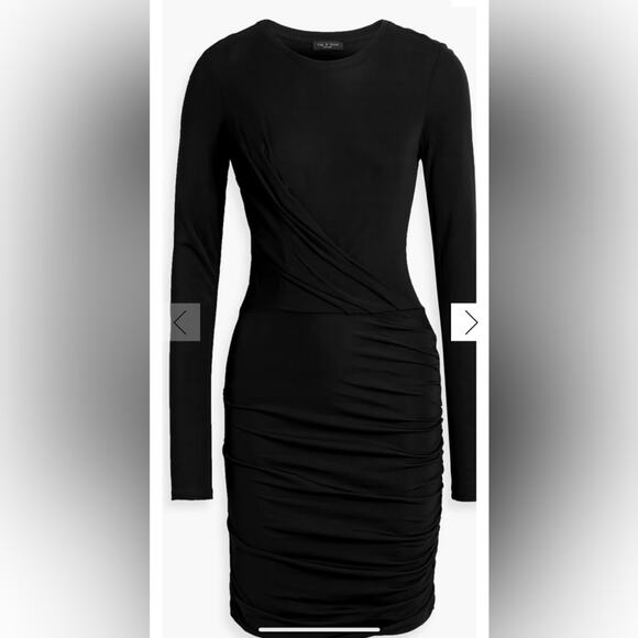 Rag & Bone Holly wrap-effect ruched stretch-jersey mini dress - Picture 2 of 11